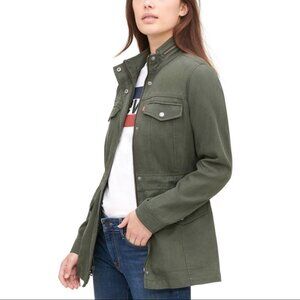 LEVI'S Mock-Neck Army Green Utility Jacket